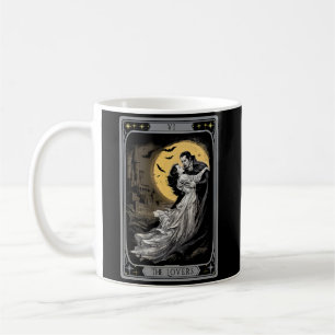 The Lovers Tarot Card – Gothic Vampire Dracula and Coffee Mug
