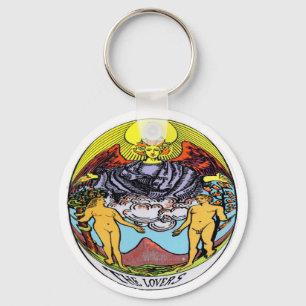 The Lovers Tarot Card Keychain