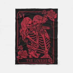 The Lovers Tarot Card Kissing Lesbian Soul Sisters Fleece Blanket