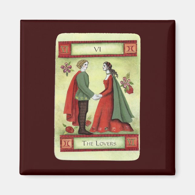 "The Lovers" tarot card Magnet (Front)