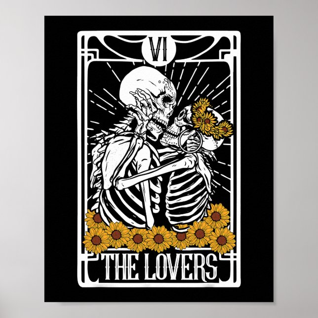 The Lovers Tarot Card Reading Witch Aesthetic Hall Poster (Front)