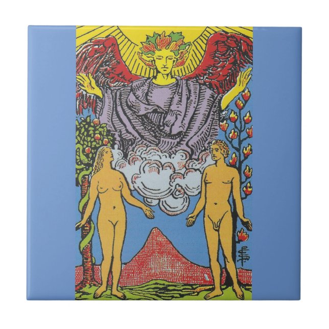 The Lovers Tarot Card Tarots Reading Tile (Front)