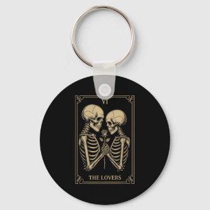 The Lovers Tarot Skeleton Outfit Gothic Romance So Keychain