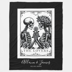 The Lovers Tarot Wedding Fleece Blanket