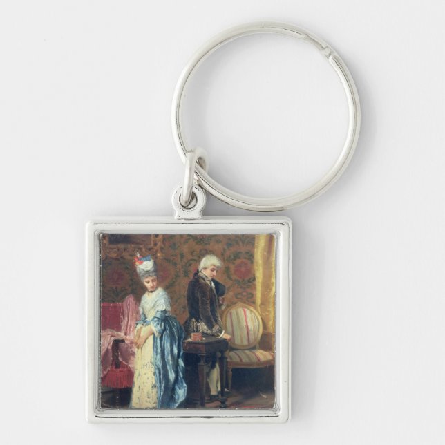 The Lovers' Tiff, 1872 (oil on panel) Keychain (Front)