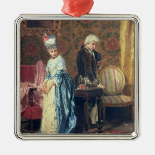 The Lovers' Tiff, 1872 (oil on panel) Metal Ornament