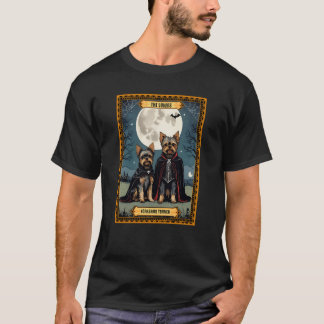 The Lovers Yorkshire Terrier Halloween Tarot Card T-Shirt
