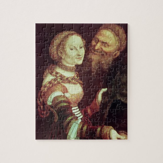 The Lovesick Old Man, 1553 (oil on panel) Jigsaw Puzzle (Vertical)