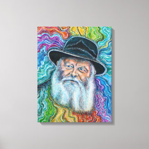 The Lubavitcher Rebbe Rainbow Canvas Print