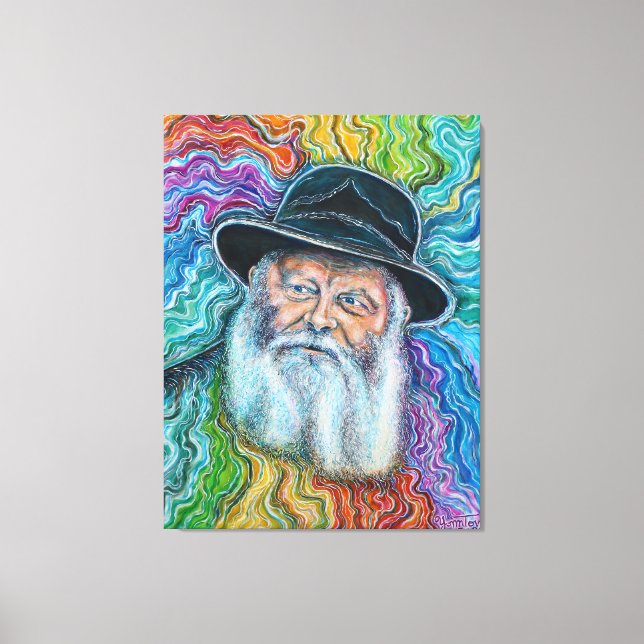 The Lubavitcher Rebbe Rainbow  Canvas Print (Front)