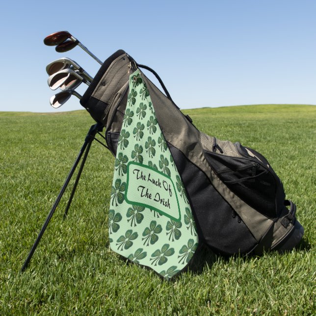 The Luck Of The Irish Green Shamrock 2025 Golf Towel (Green)
