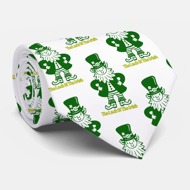 The Luck OF The Irish Leprechaun Neck Tie (Rolled)