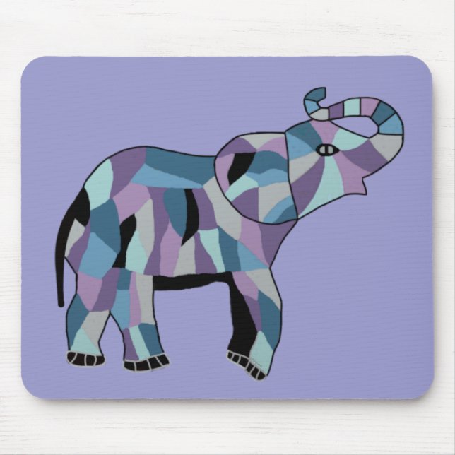The Lucky Elephant Mouse Pad (Front)