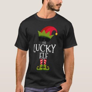 The Lucky Elf Costume Matching Family Group Christ T-Shirt