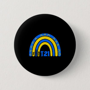 The lucky few down syndrome awareness yellow & 2 inch round button