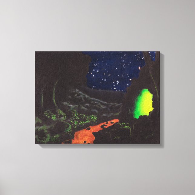 The Luminescent Cave: Canvas Print Uncropped (Front)