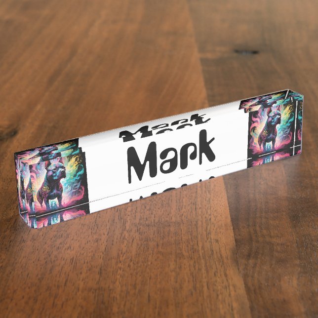 The Luminous Sentinel: A Holographic Staffordshire Nameplate (Side)