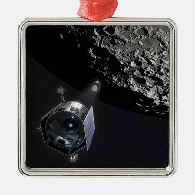 The Lunar CRater Observation Metal Ornament (Front)