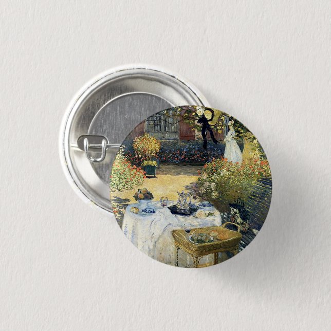 The Luncheon Claude Monet    1 Inch Round Button (Front & Back)