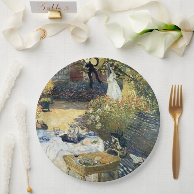 The Luncheon Claude Monet    Paper Plate (Wedding)