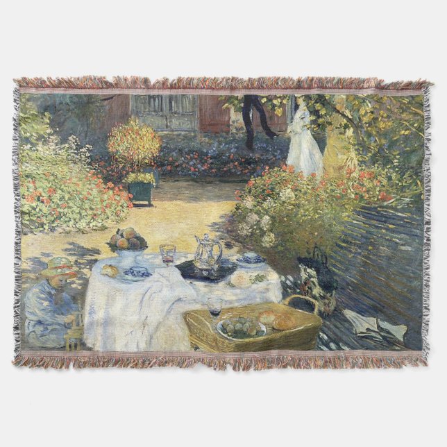 The Luncheon Claude Monet    Throw Blanket (Front)