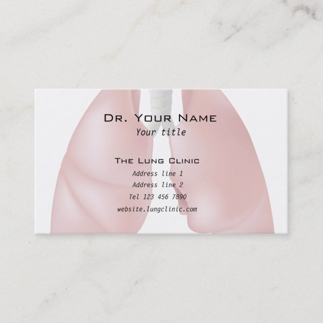 The Lung Doctor Business Card (Front)