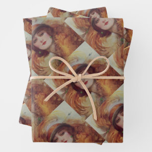 The Lure Of The Green Eyes - W.H. Barribal Wrapping Paper Sheet