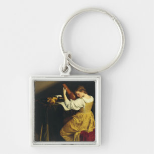 The Lute Player by Orazio Gentileschi Keychain