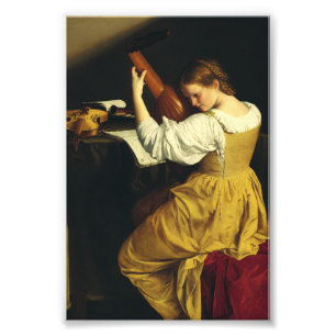 The Lute Player by Orazio Gentileschi Photo Print