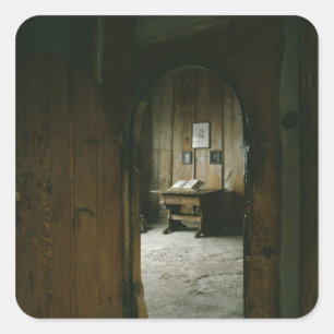The Luther Room in the Wartburg Castle Square Sticker