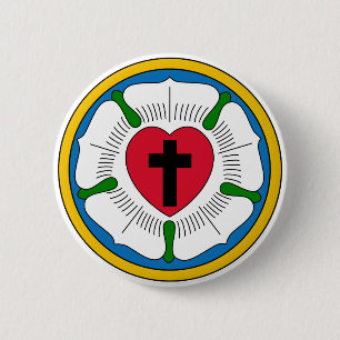 The Luther Rose Lutheranism Martin Luther 2 Inch Round Button