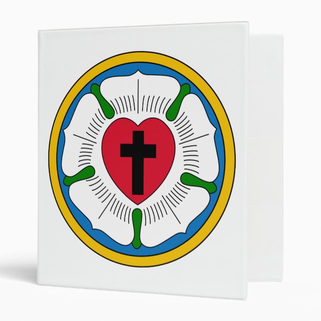 The Luther Rose Lutheranism Martin Luther Binder (Front/Inside)