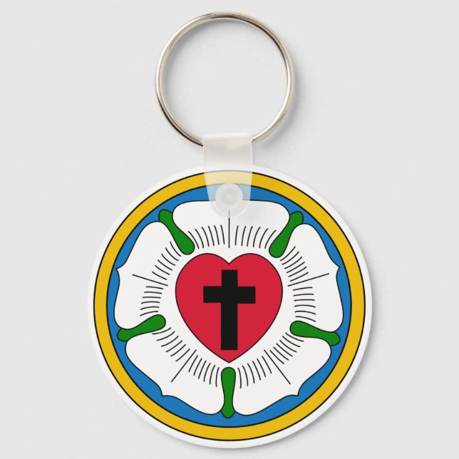 The Luther Rose Lutheranism Martin Luther Keychain (Front)
