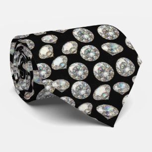 The Luxury Man   Formal Black Tie Diamond Neck Tie