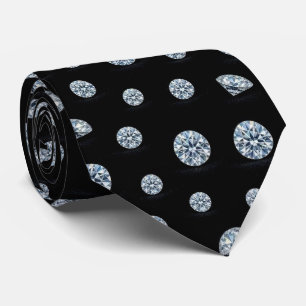 The Luxury Man   Formal Black Tie Diamond Neck Tie