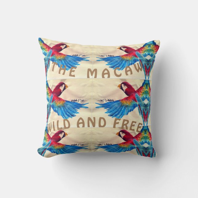 THE MACAW THROW PILLOW (Front)