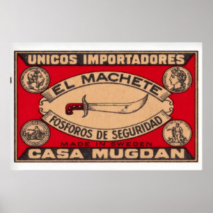 The Machete - Matchbox Print - Sweden Wall Art