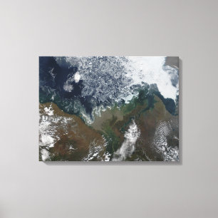 The Mackenzie River empties into Mackenzie Bay Canvas Print