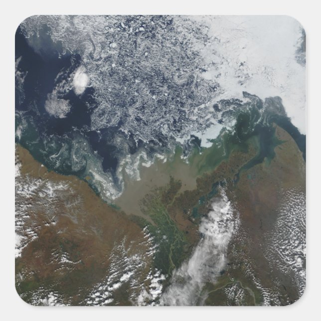 The Mackenzie River empties into Mackenzie Bay Square Sticker (Front)