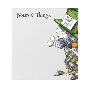 The Mad Hatter {Alice in Wonderland} Notepad
