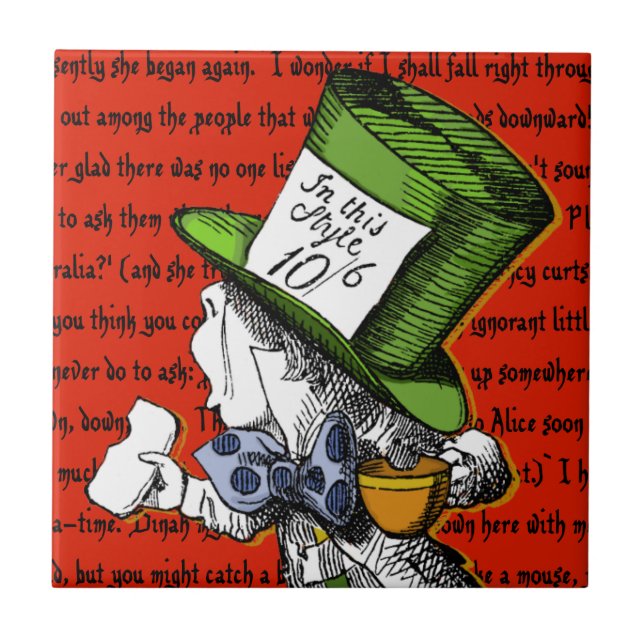 The Mad Hatter | Alice in Wonderland Tile (Front)