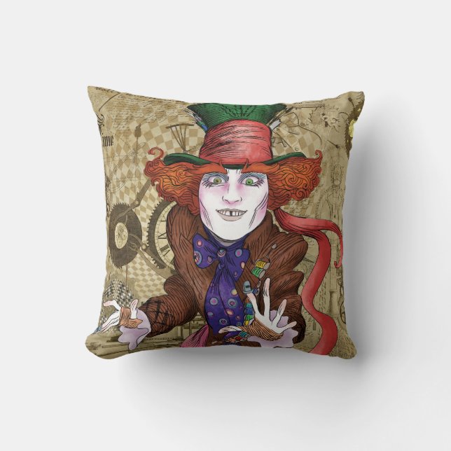 The Mad Hatter | Mad as a Hatter 2 Throw Pillow (Front)