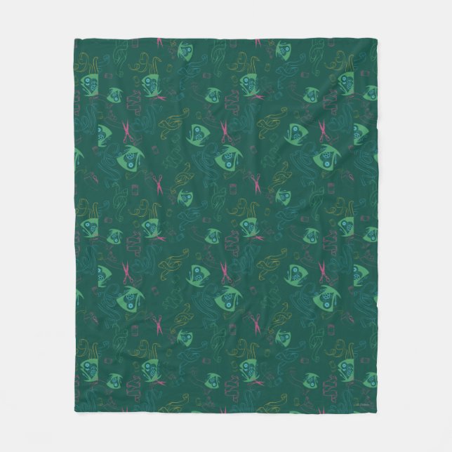 The Mad Hatter Pattern Fleece Blanket (Front)
