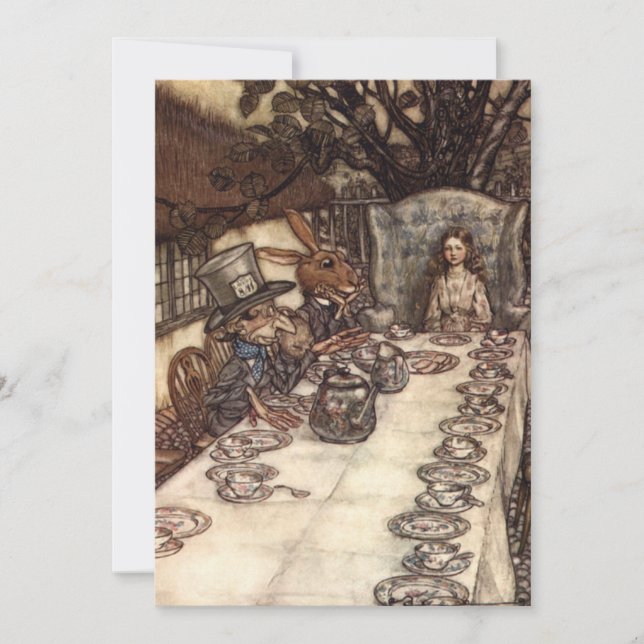 The Mad Hatter Tea Party by Arthur Rackham (Front)