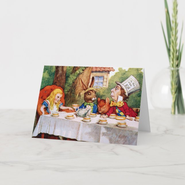 THE MAD HATTER'S TEA PARTY CARD (Front)