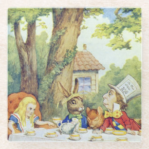 The Mad Hatter's Tea Party Glass Coaster