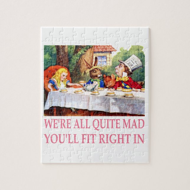 The Mad Hatter's Tea Party in Alice in Wonderland Jigsaw Puzzle (Vertical)