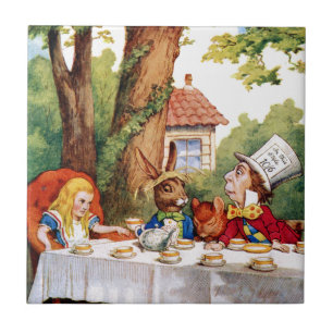 The Mad Hatter's Tea Party in Wonderland Tile