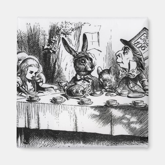 The Mad Hatter's Tea Party Magnet (Front)