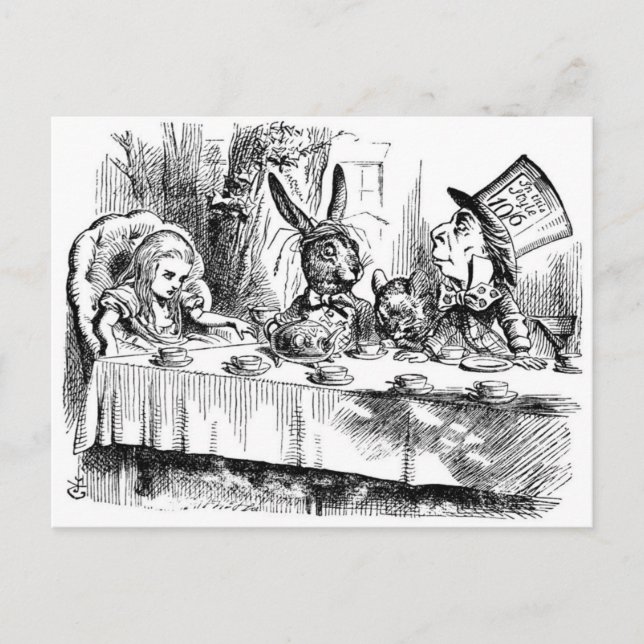 The Mad Hatter's Tea Party Postcard (Front)